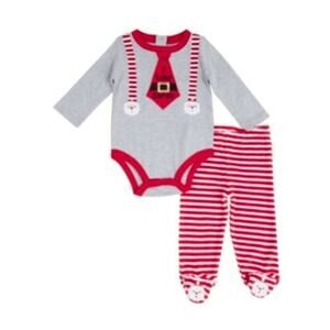 Koala Baby Boys Long Sleeve " I Love Santa" 2 Piece Set 0-3Months MSRP $20
